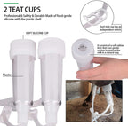 tehongmai electric milking machine for goats, 14l pulsation vacuum pump milker, automatic portable livestock milking equipment with stainless steel bucket, for goat sheep