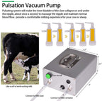 tehongmai electric milking machine for goats, 14l pulsation vacuum pump milker, automatic portable livestock milking equipment with stainless steel bucket, for goat sheep