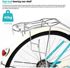 Womens Complete Cruiser Bikes, Comfort Beach Cruiser Bicycle Bike, 26'' Single Speed Beach Cruiser Bike with Rear Rack, High Carbon Steel Frame, Womens Road Bike for Leisure Picnics &amp; Shopping