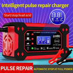6A 12V Digital Car Battery Charger Fully Automatic Repair CharFor Car Motorcycle SUV Stea Battery Charger Car Accessories