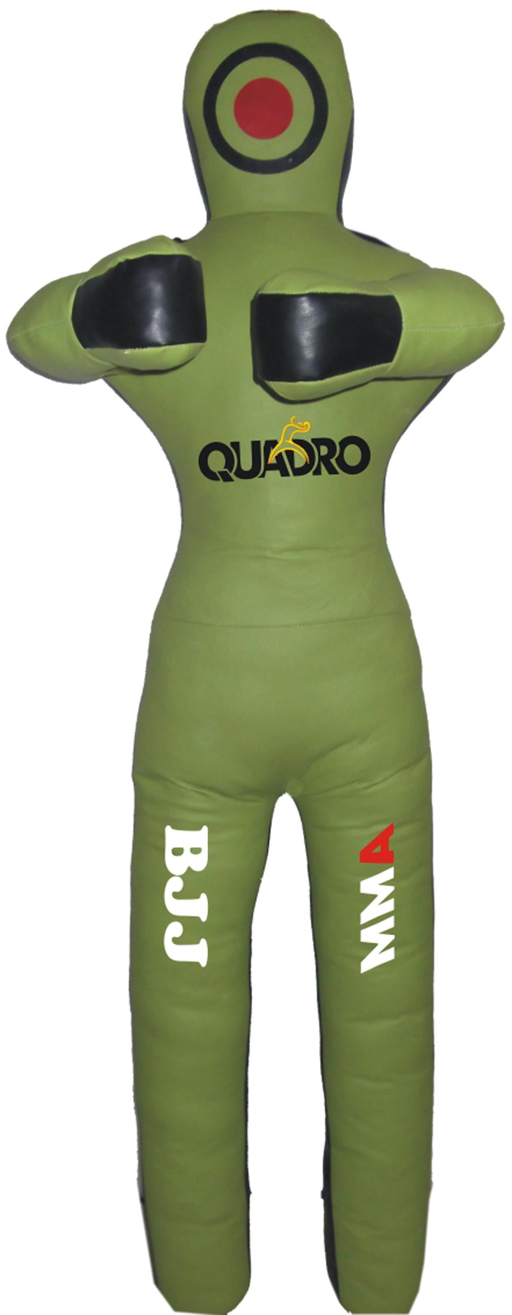 QUADRO MMA Martial Arts Grappling Dummy Jiu Jitsu Punching Bag Green With Hanging Strap - 48 inches