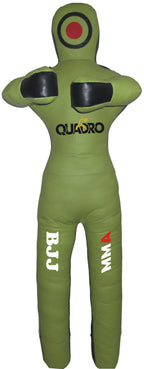 QUADRO MMA Martial Arts Grappling Dummy Jiu Jitsu Punching Bag Green With Hanging Strap - 48 inches