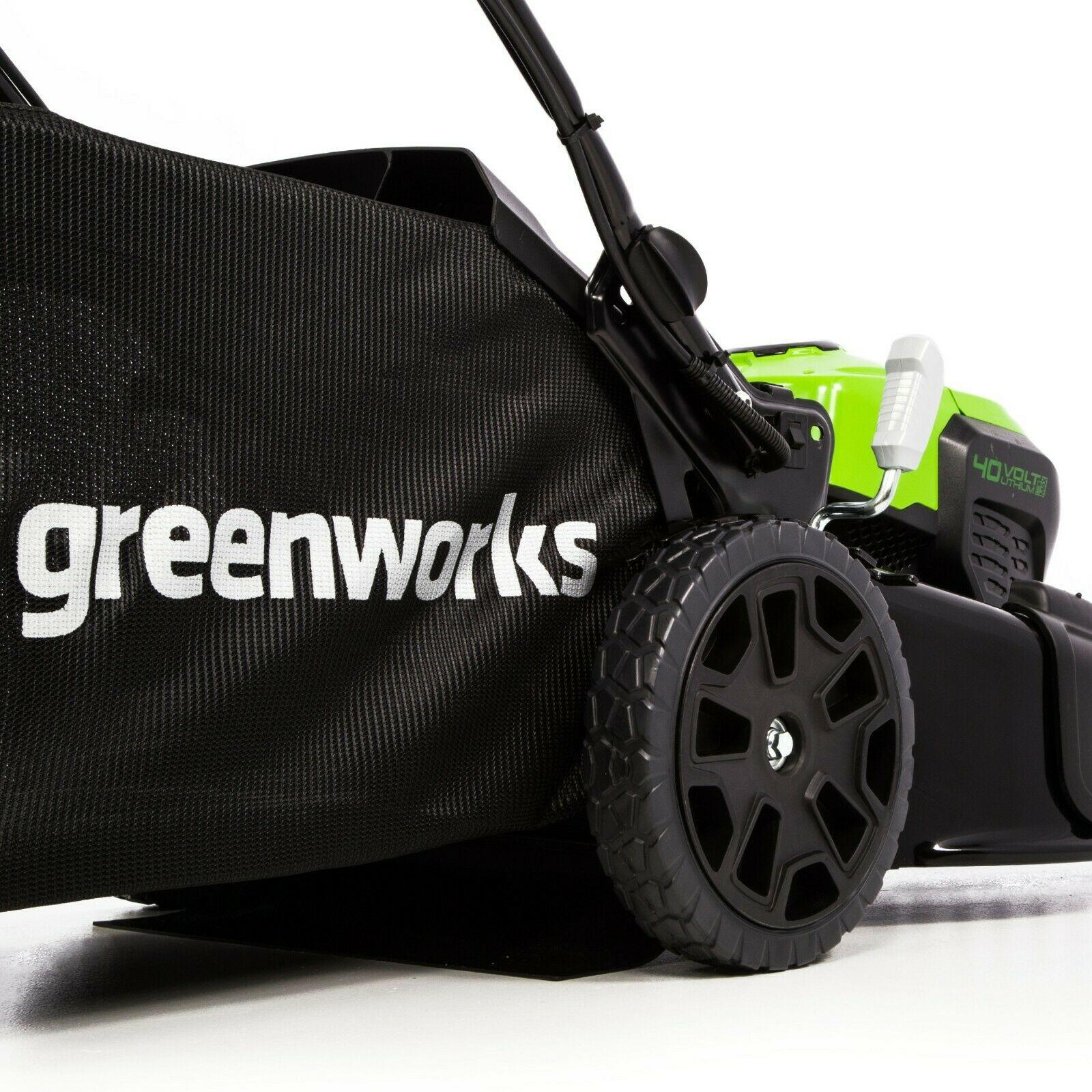 Self Propelled Electric Lawn Mower With Battery Charger Mulcher Side Discharge