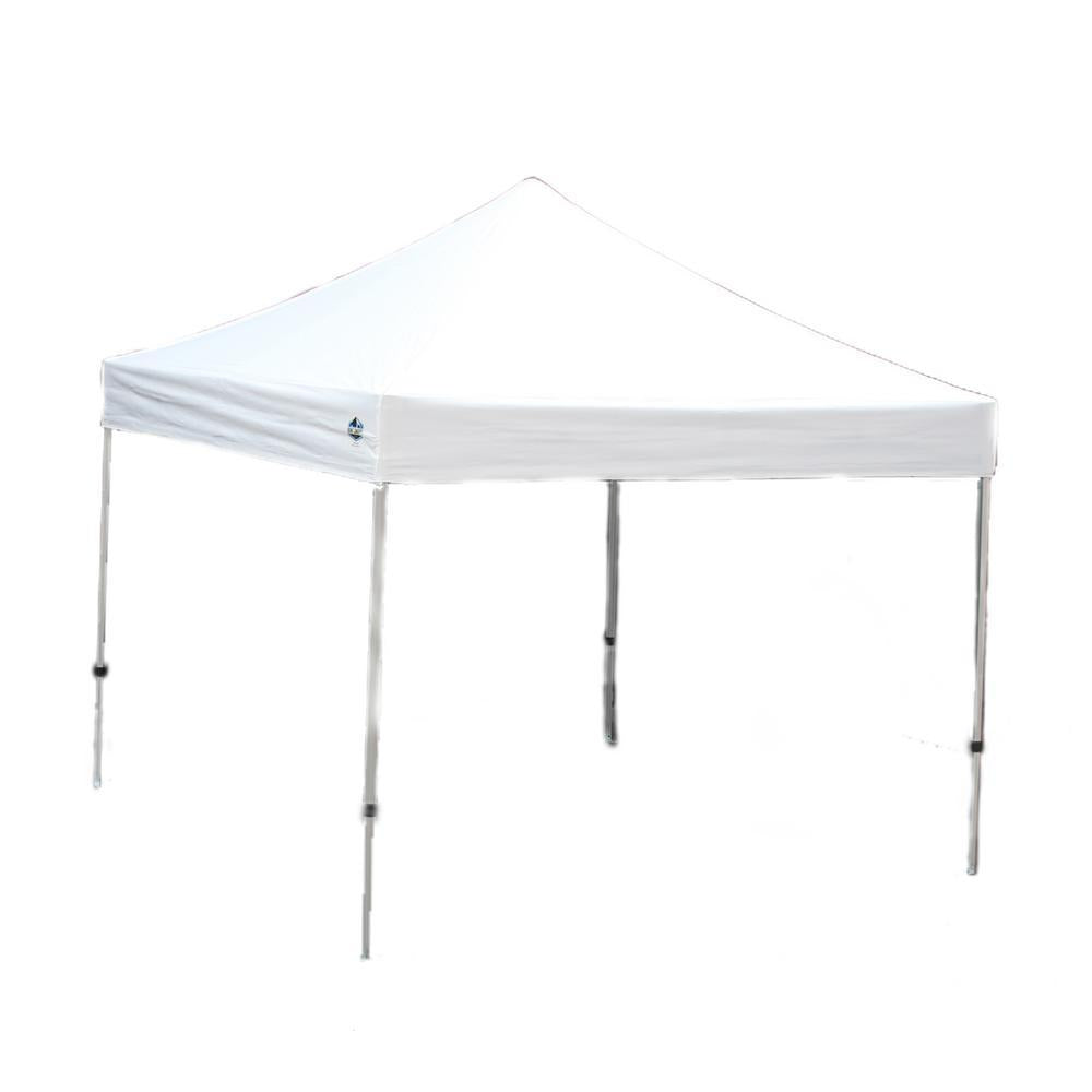 Goliath 10 ft. x 10 ft. Silver Frame Instant Pop Up Tent with White Cover