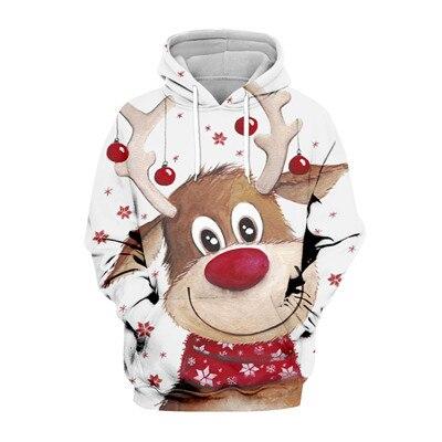 2021 Xmas Winter 3D Santa Claus Printing Sweatshirt Hoodies