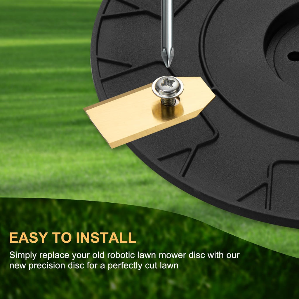 【Cut More Efficiently】 Blade Discs + 6 Pcs Blades Compatible with  Sileno City 400 600 / McCulloch ROB S400 S500 S600 S800, Robotic Lawn Mower Blade Disc