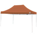 10 ft. x 15 ft. W Pro Straight-Leg Pop-Up Canopy w/Terracotta Cover, StoraBag, and 4-Position-Adjustable Steel Frame