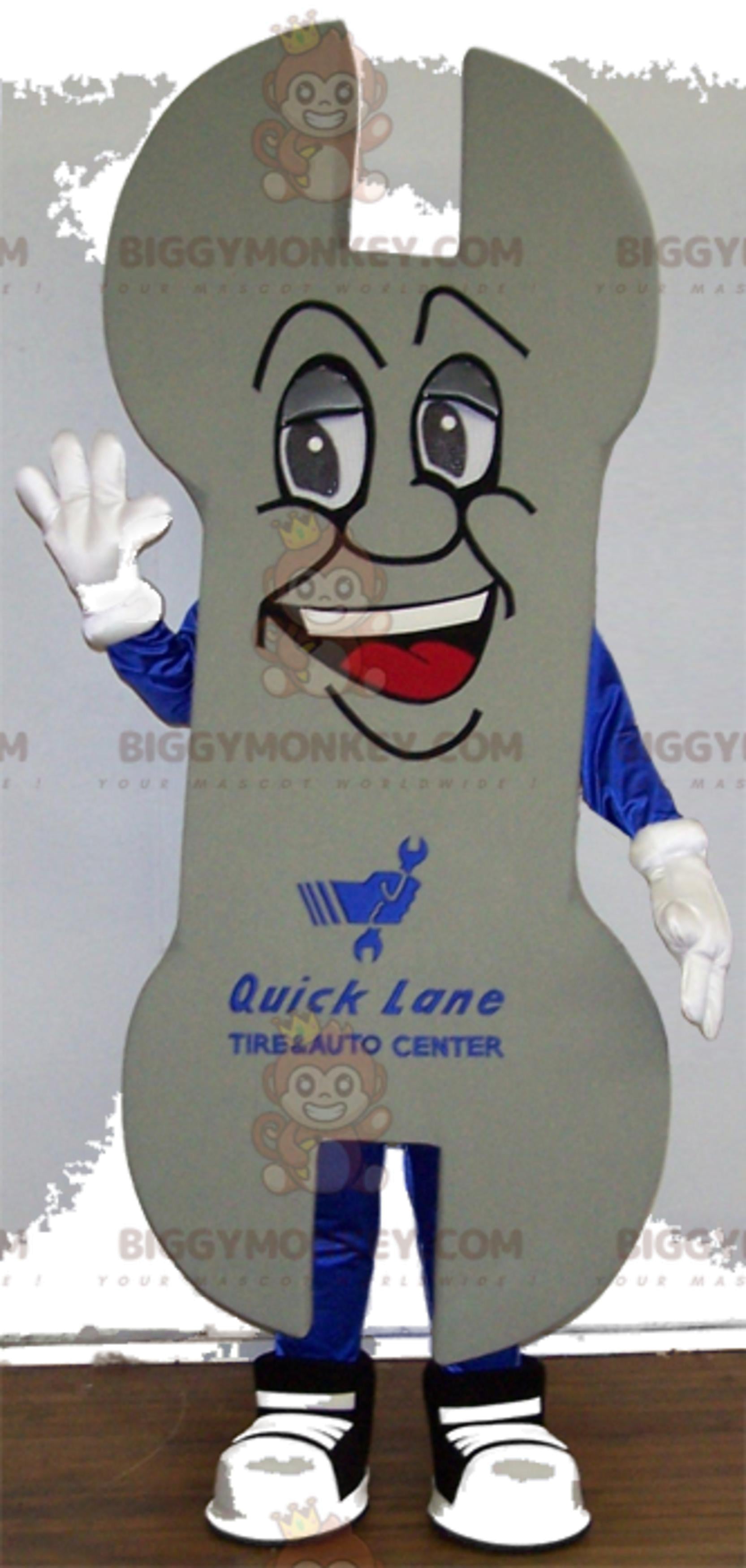 Gray Wrench BIGGYMONKEYMascot Costume. Wrench Costume