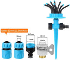 BBGS Plug-in Flexible Garden Sprinkler Watering System, with Multi-Directional Nozzle, 360° Automatic Lawn Sprinkler System for Watering Lawn Plants Flowers (Color : with hose-30m)