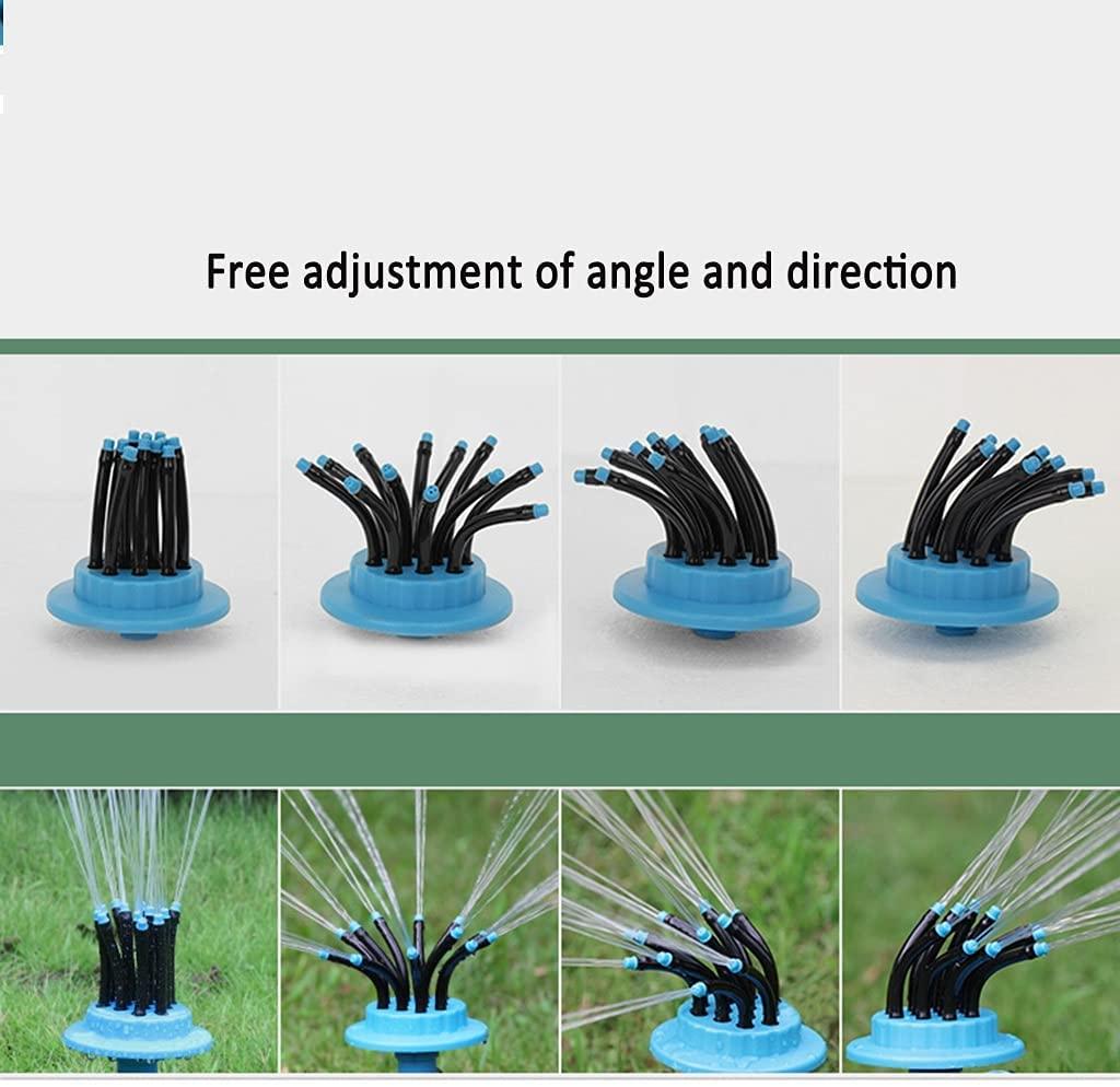 BBGS Plug-in Flexible Garden Sprinkler Watering System, with Multi-Directional Nozzle, 360° Automatic Lawn Sprinkler System for Watering Lawn Plants Flowers (Color : with hose-30m)