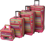 Escape 4-Piece Softside Upright Luggage Set, Tribal, (14/19/24/28)