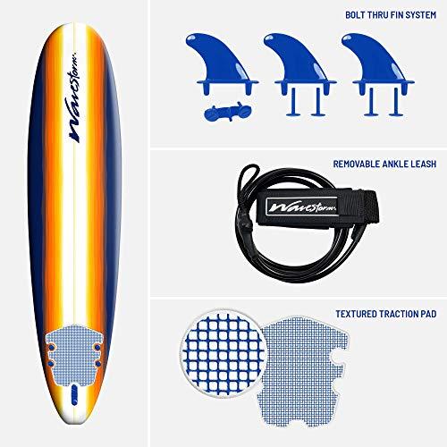 Wavestorm 8 Surfboard, Sunburst Graphic