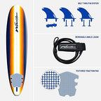 Wavestorm 8 Surfboard, Sunburst Graphic