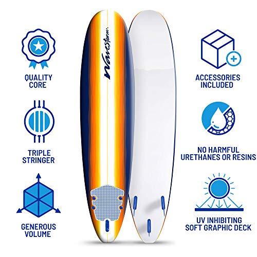 Wavestorm 8 Surfboard, Sunburst Graphic