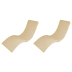 SwimWays TerraSol Sonoma All Weather Rattan-Look Low Profile Deck or In-Pool Chaise Lounge Chair Pool Float, Light Beige (2