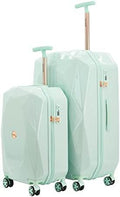 Women's 3D Gemstone TSA Lock Hardside Spinner Luggage, Mint, 2 Piece Set (28"/20")