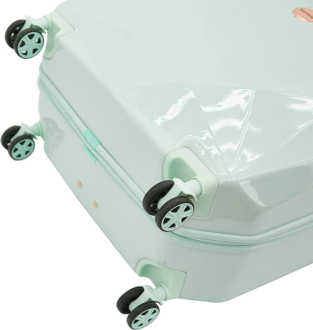 Women's 3D Gemstone TSA Lock Hardside Spinner Luggage, Mint, 2 Piece Set (28"/20")