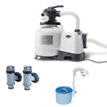 intex 2800 gph sand filter pump w/ automatic timer replacement valves &amp; skimmer