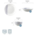 Preslie 18 Piece Dinnerware Set, Service for 6