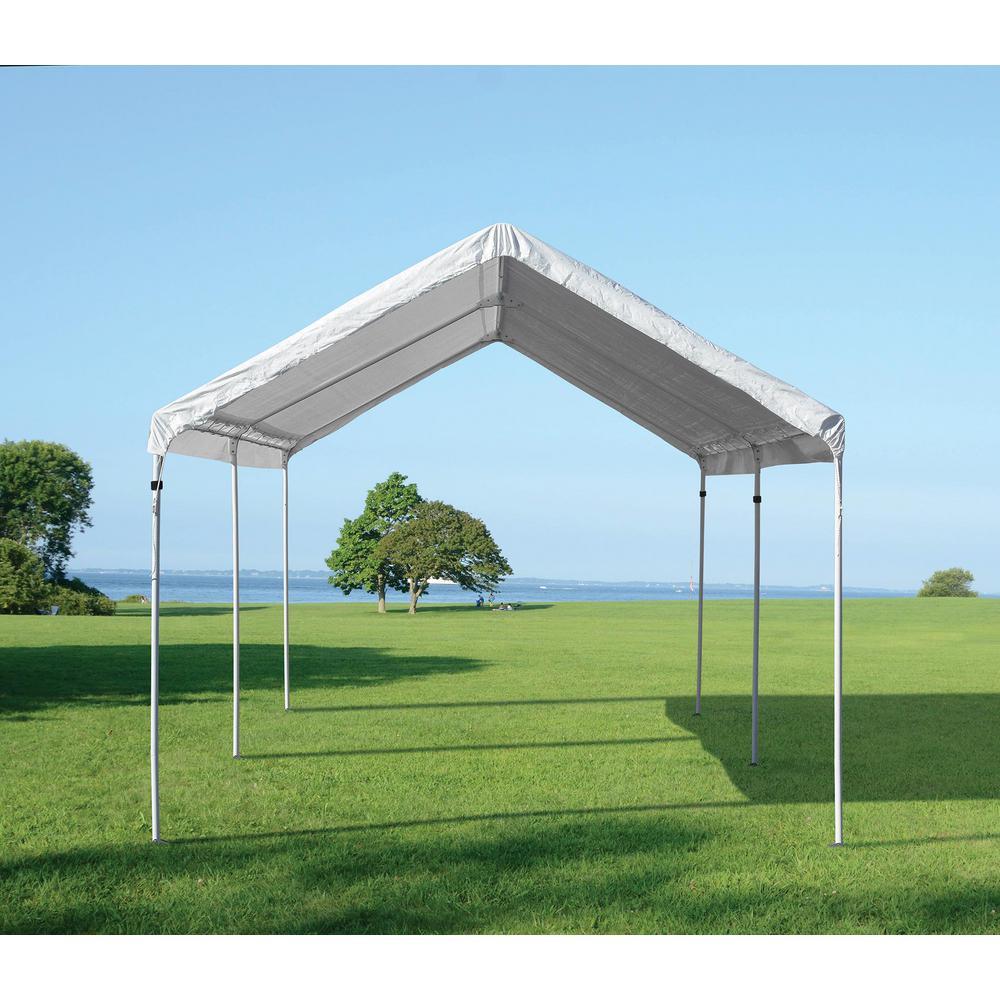 10 ft. W x 20 ft. D Canopy in White with High-Grade Steel Frame and Innovative AccelaFrame System for  Assembly