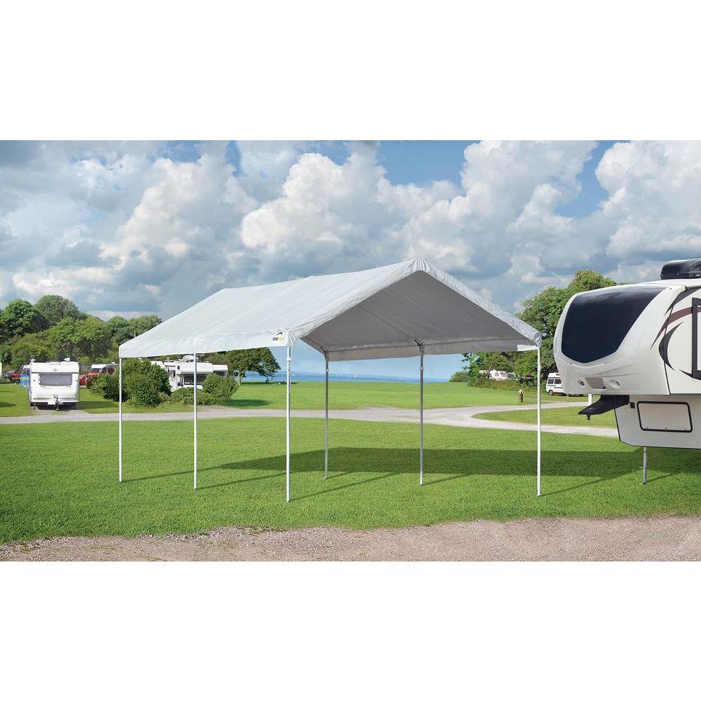 10 ft. W x 20 ft. D Canopy in White with High-Grade Steel Frame and Innovative AccelaFrame System for  Assembly