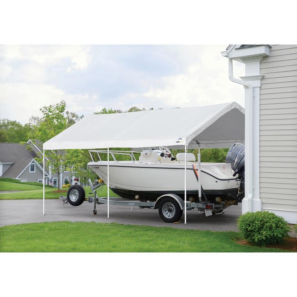 10 ft. W x 20 ft. D Canopy in White with High-Grade Steel Frame and Innovative AccelaFrame System for  Assembly