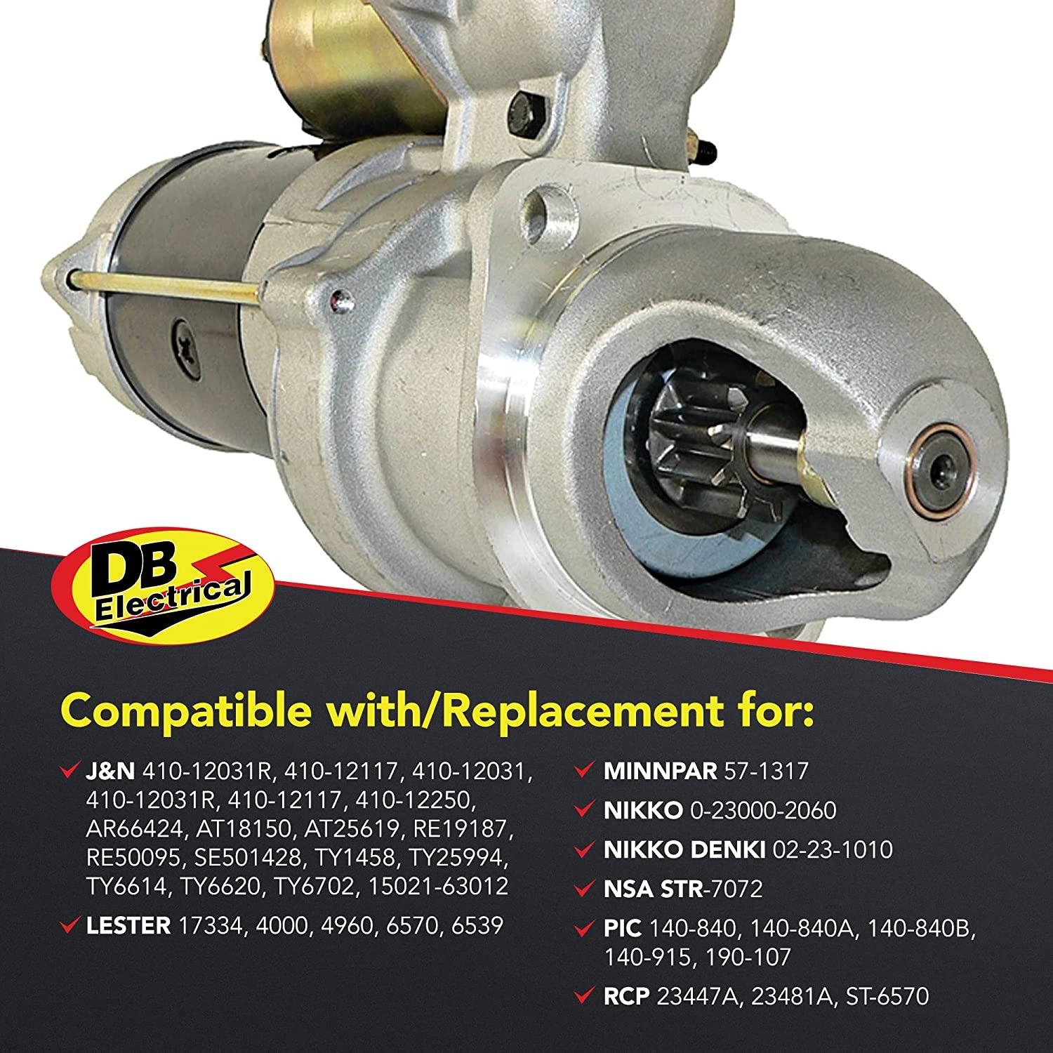 db electrical 410-12117 starter compatible with/replacement for clark ut40 1975-1981, ut60 1979-1983, 302a 1974-1981, 310a 1976-1983, 401c 1974-1982, 410 1974-1984 at18150, ty1458, 6570n