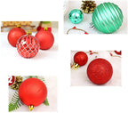 WBF Holiday Decoration Christmas Ball Ornaments- 3/4/5/6/ 8cm Christmas Tree Decoration Ball Shiny Bauble Xmas Party Painted Hanging Ball Home Ornament Decor 50 Pcs/10boxes Ball Ornaments