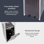 PAMAPIC Patio heater, 42000 BTU Stainless Steel Pyramid Patio heater with Cover, Outdoor Propane Heater on Wheels Easily Move, Glass Tube Patio Heater great for backyards, restaurant, cafeteria, etc.