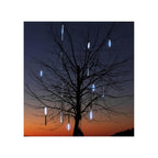 Set of 6 Dripping LED Icicle Snowfall Christmas Light Tubes 21.75" - 39.5"