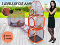 Girlsli Portable Pet Tent, 3 Levels of Jumping Tower, Tunnel, Hexagon Tent, Dog Cat Playpen House Crate CaEnclosure Fences Tunnel