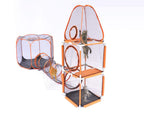 Girlsli Portable Pet Tent, 3 Levels of Jumping Tower, Tunnel, Hexagon Tent, Dog Cat Playpen House Crate CaEnclosure Fences Tunnel