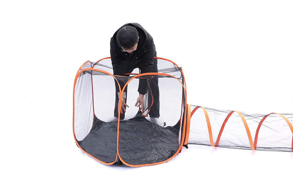 Girlsli Portable Pet Tent, 3 Levels of Jumping Tower, Tunnel, Hexagon Tent, Dog Cat Playpen House Crate CaEnclosure Fences Tunnel