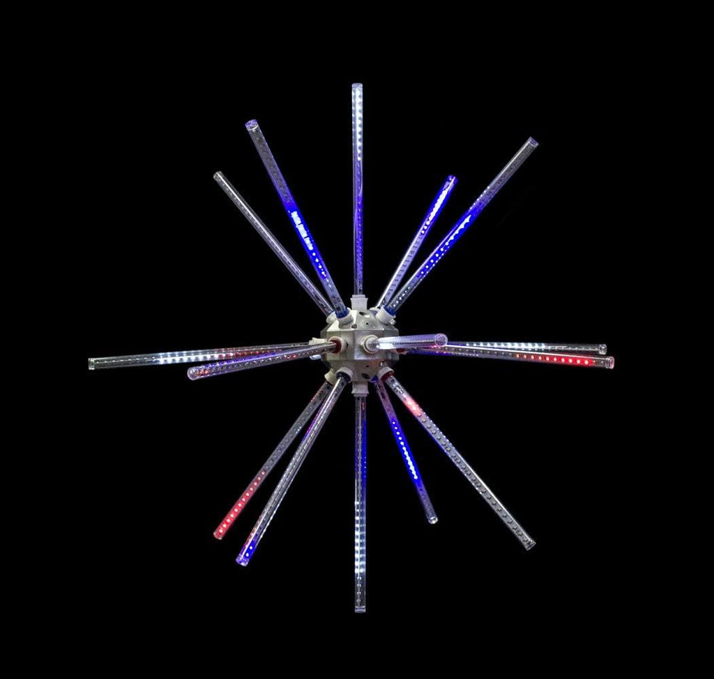 Queens of Christmas Animated Step Starburst, Red/White/Blue
