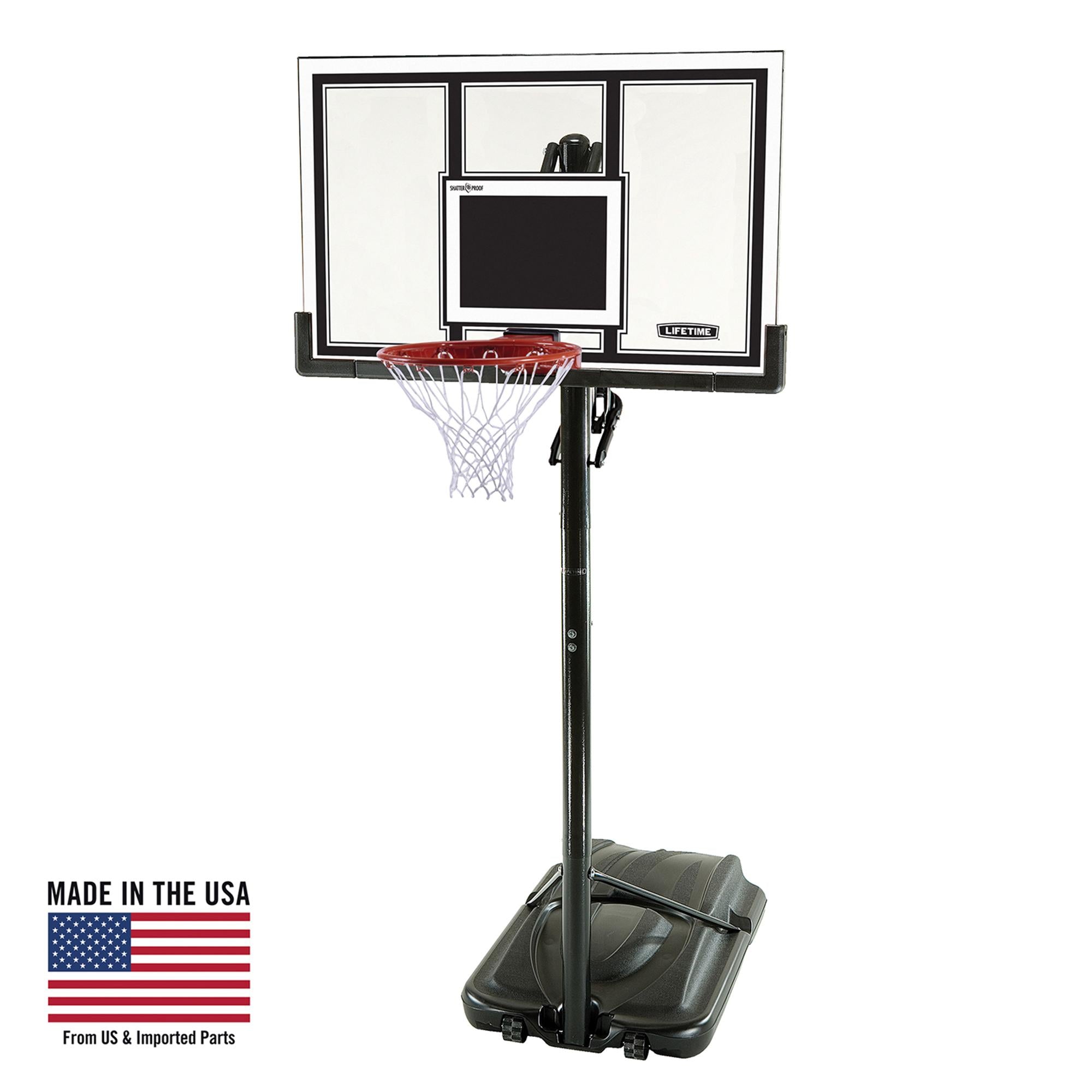 Lifetime 54" Shatterproof Portable Infinate Height Adjustable Basketball System, 71524
