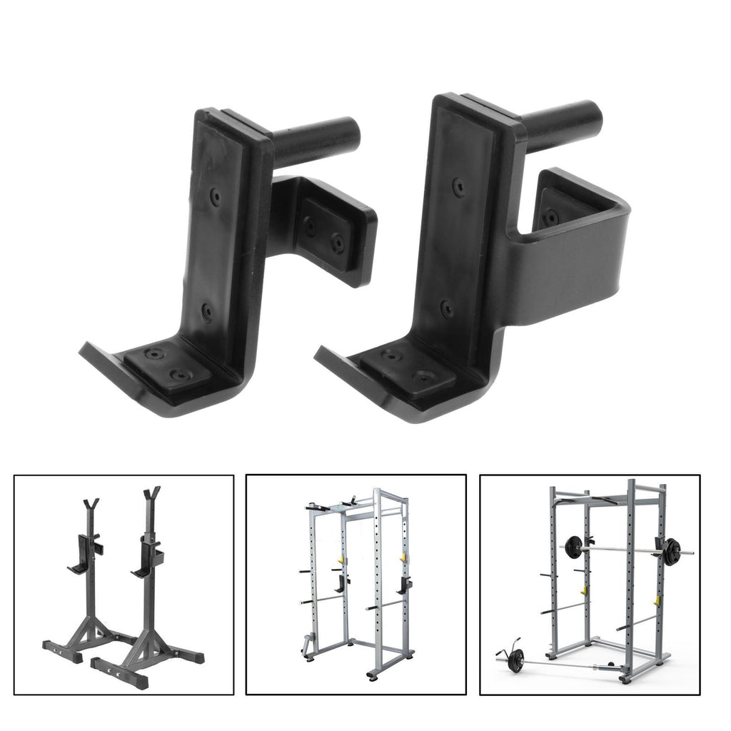 Barbell J Hook Fitness 2x2/3x3 Power Rack J-Cup Hanger Clips 60x25mm