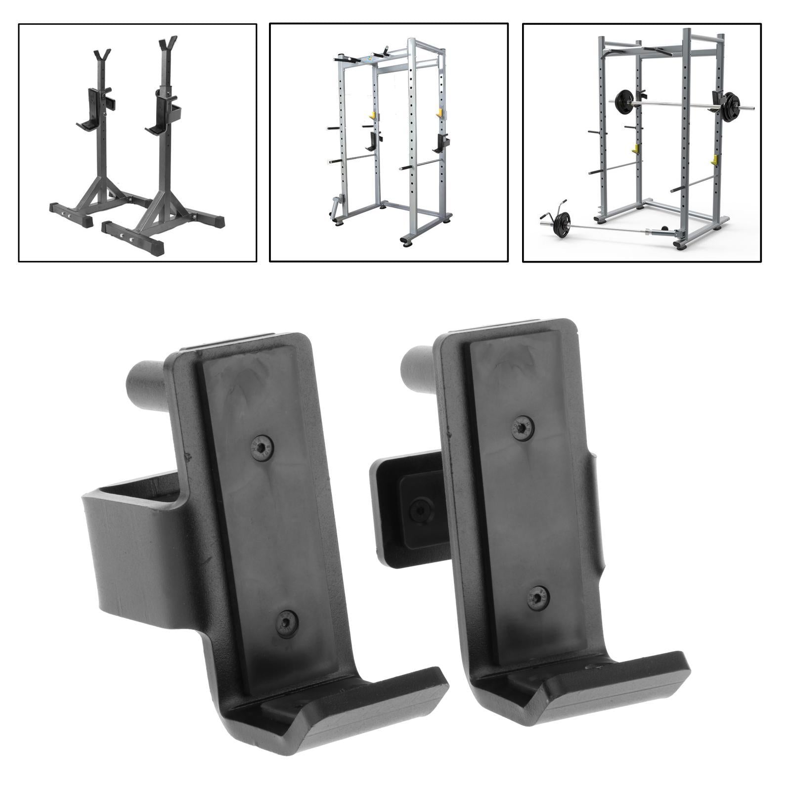 Barbell J Hook Fitness 2x2/3x3 Power Rack J-Cup Hanger Clips 60x25mm