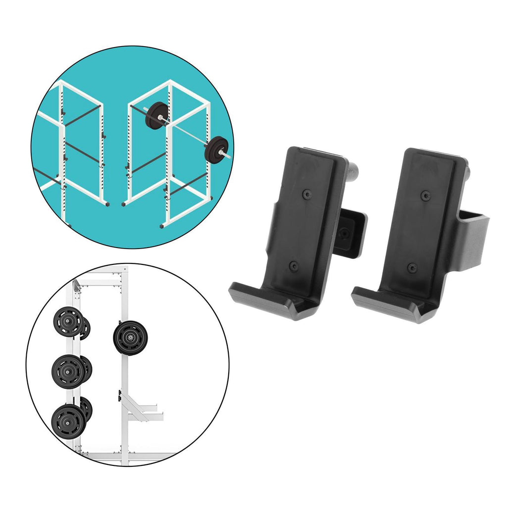 Barbell J Hook Fitness 2x2/3x3 Power Rack J-Cup Hanger Clips 60x25mm