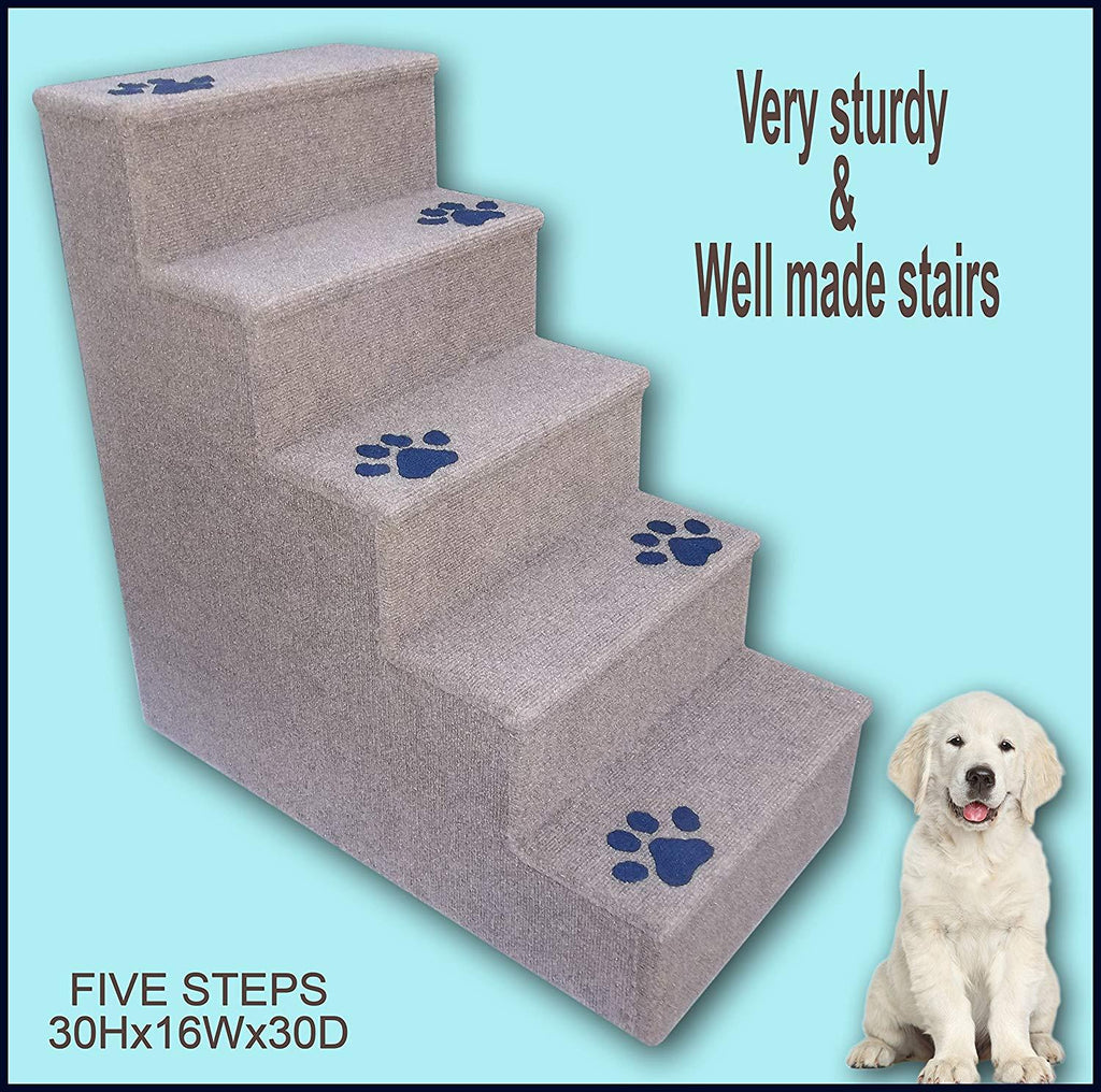 Navarce Dog Steps. Doggy Stairs.Pet Furniture, Dogs Furniture. 30 inches Tall Wooden Dog Steps, pet Stairs