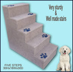 Navarce Dog Steps. Doggy Stairs.Pet Furniture, Dogs Furniture. 30 inches Tall Wooden Dog Steps, pet Stairs