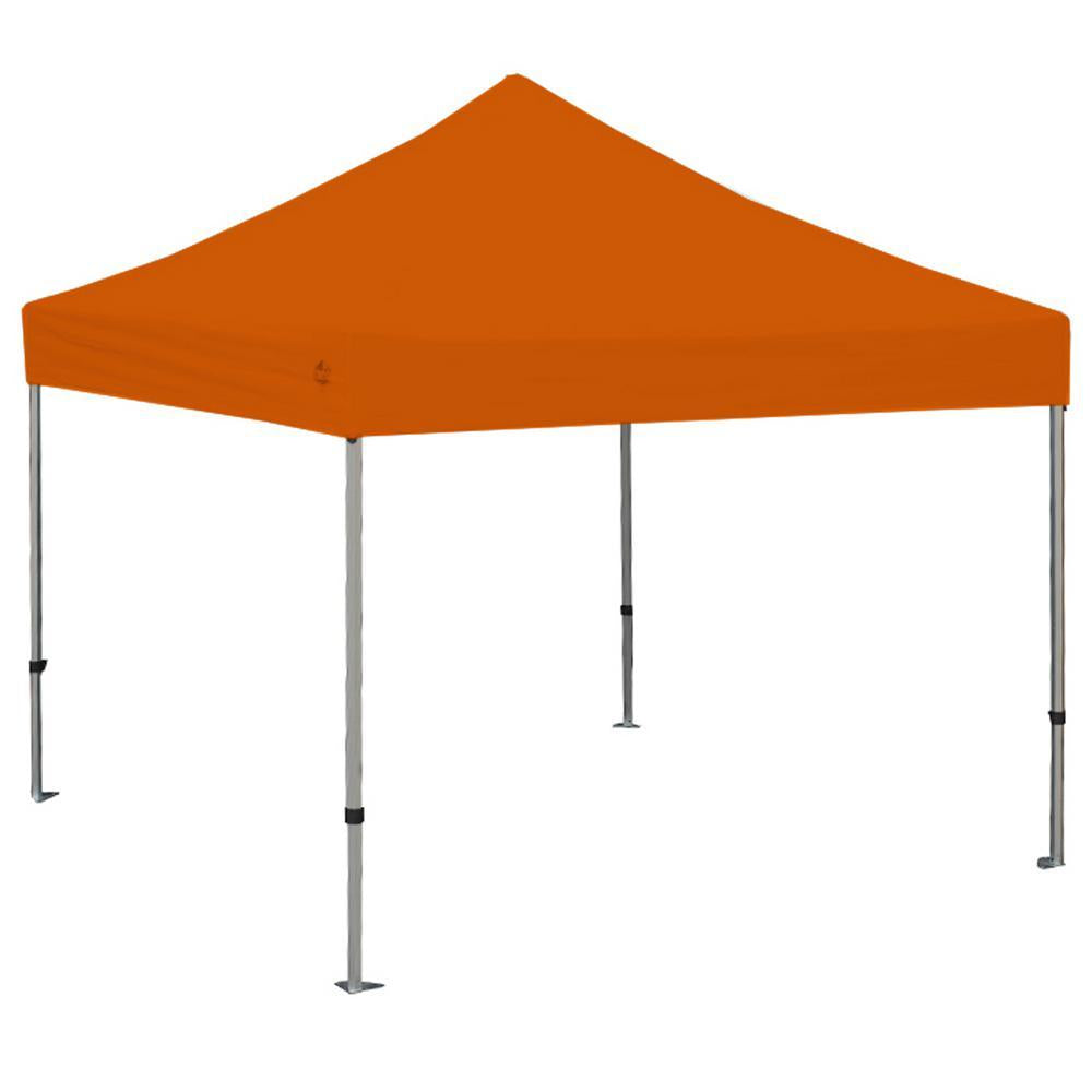 Goliath 10 ft. x 10 ft. Silver Frame Instant Pop Up Tent with HI-VIS OranCover