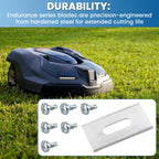 6pcs 595084411 for  Automower Blade Replacement, for  Endurance Automower Blades Compatible with  All Models Robotic Lawn Mowers | Carbon Steel | Silver