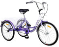KNUS Adult Tricycle Trikes,Single Speed 3 Wheel Bikes,24/26 Inch Cruiser Bicycle with LarShopping Basket for Seniors,Women and Men