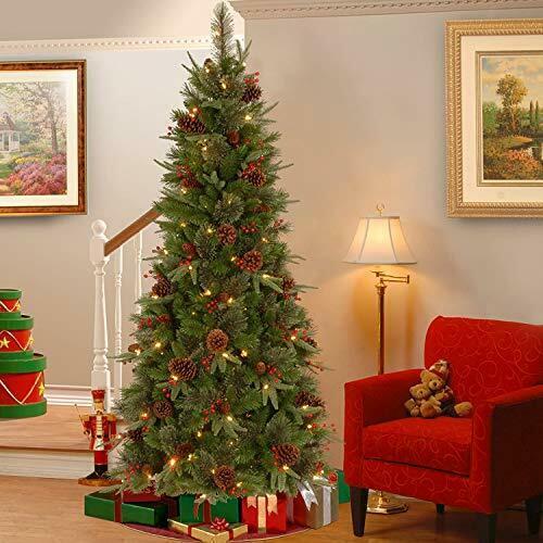 National Tree Company 'Feel Real lit Artificial Christmas Tree Includes Pre-s...