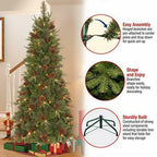 National Tree Company 'Feel Real lit Artificial Christmas Tree Includes Pre-s...