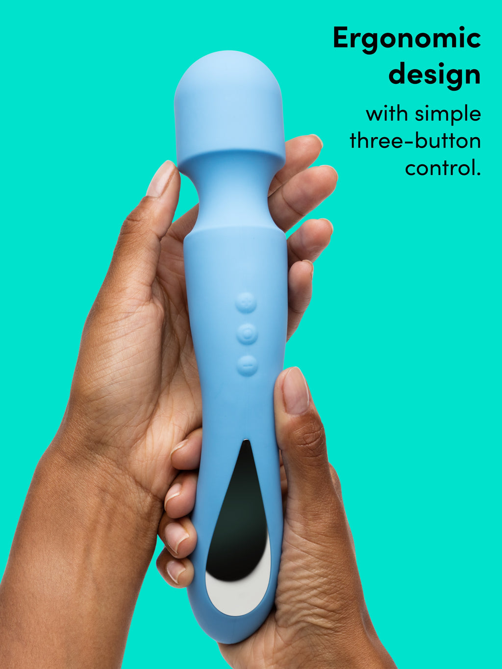 Lovehoney mon ami Silicone Body Wand Massager, Blue