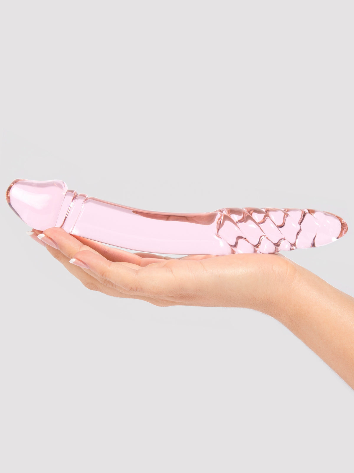 Icicles No 57 Realistic Double Ended Glass Dildo, Pink