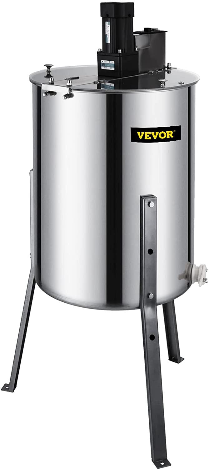 bestequip electric honey extractor separator 4 frame bee extractor stainless steel honeycomb spinner crank. beekeeping extraction apiary centrifuge equipment