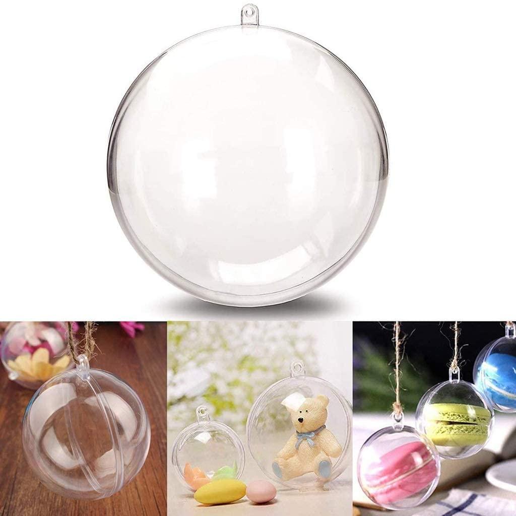 LINFEIKLJ 2020 Christmas Hanging Ball Giant Shatterproof Clear Plastic Christmas Ball Ornaments Fillable Christmas Decorations Tree Balls Party Decoration (Size : 40cm)