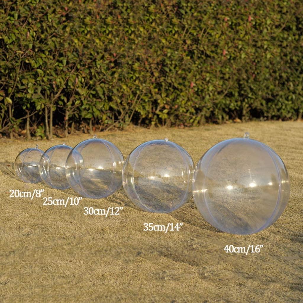 LINFEIKLJ 2020 Christmas Hanging Ball Giant Shatterproof Clear Plastic Christmas Ball Ornaments Fillable Christmas Decorations Tree Balls Party Decoration (Size : 40cm)
